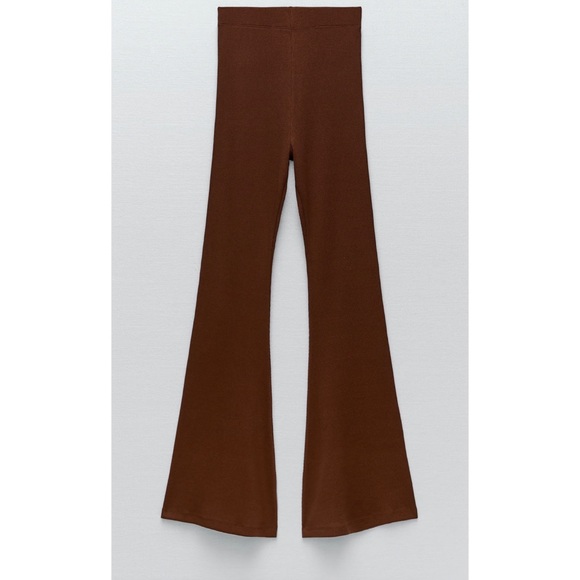 Zara Flared Ribbed Pants - Picture 3 of 8